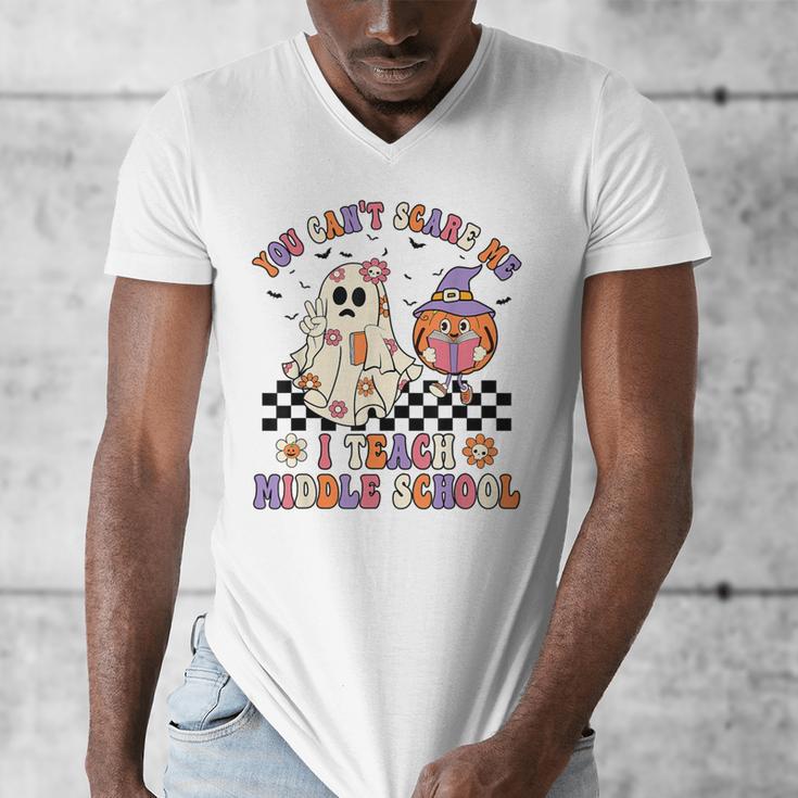 You Can't Scare Me I Teach Middle School Halloween Teacher Men's V-Neck T-Shirt, funny design You Can't Scare Me I Teach Middle School Halloween Teacher Men's V-Neck T-Shirt, funny design