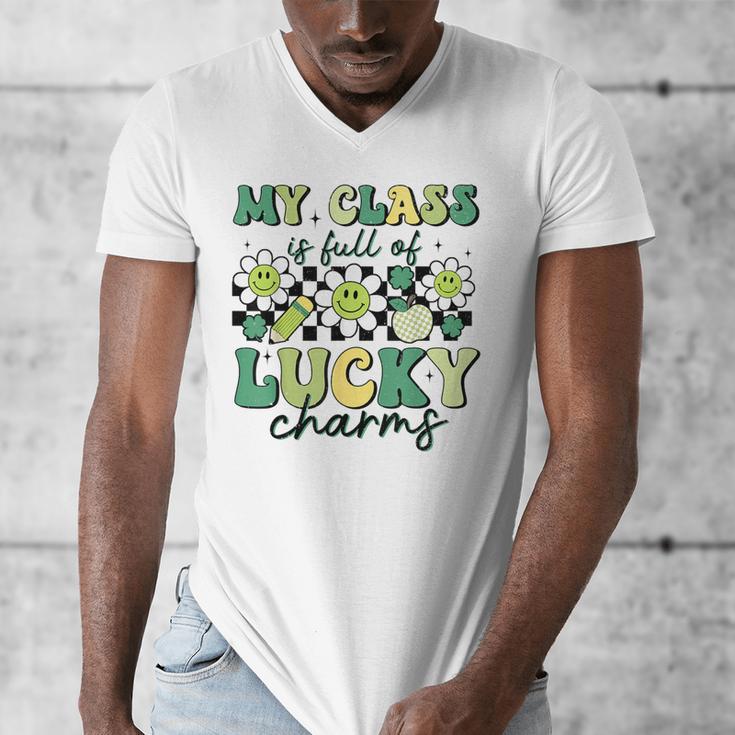 My Class Is Full Of Lucky Charms St Patricks Day Teacher Men's V-Neck T-Shirt, funny design My Class Is Full Of Lucky Charms St Patricks Day Teacher Men's V-Neck T-Shirt, funny design