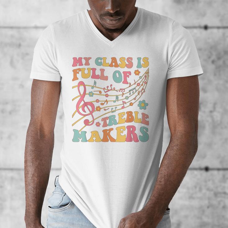 My Class Is Full Of Treble Makers Funny Music Teacher Groovy Men Women Girls Kids Men's V-Neck T-Shirt, Groovy Teacher Gifts, funny design My Class Is Full Of Treble Makers Funny Music Teacher Groovy Men Women Girls Kids Men's V-Neck T-Shirt, Groovy Teacher Gifts, funny design