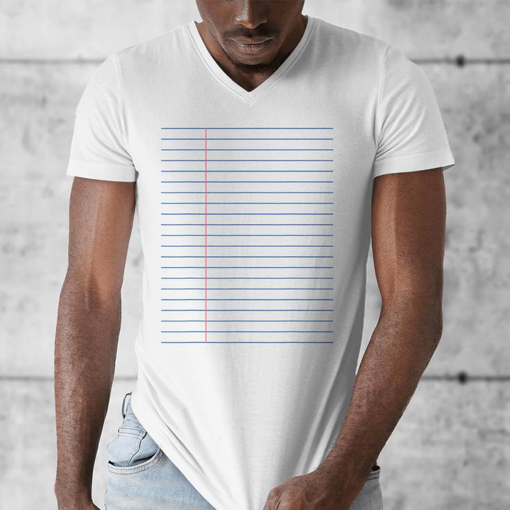 Colleged Ruled Paper Lined Writer Student Professor Teacher Men's V-Neck T-Shirt, funny design Colleged Ruled Paper Lined Writer Student Professor Teacher Men's V-Neck T-Shirt, funny design
