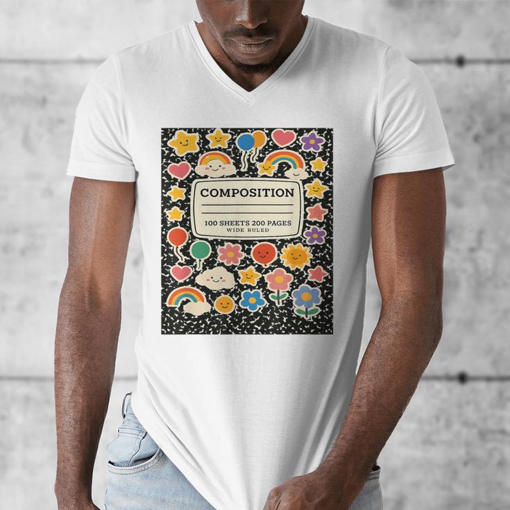 Composition Notebook Costume Teacher Matching Halloween Book Men's V-Neck T-Shirt, funny design Composition Notebook Costume Teacher Matching Halloween Book Men's V-Neck T-Shirt, funny design