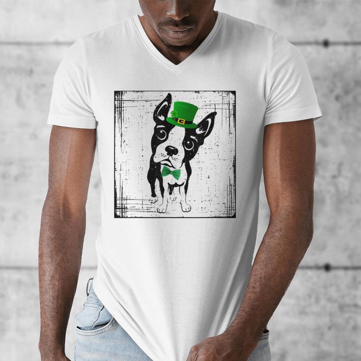 Cool Saint Patrick's Boston Terrier T Shirt For Dogs Lovers Men's V-Neck T-Shirt, funny design