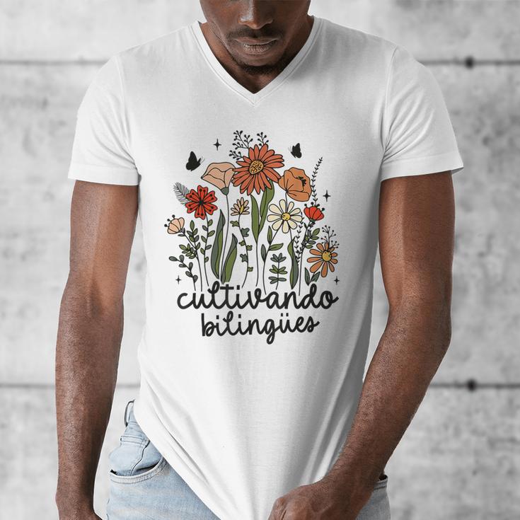 Cultivando Bilingues Dual Language Crew Bilingual Teacher Men Women Girls Kids Men's V-Neck T-Shirt, funny design