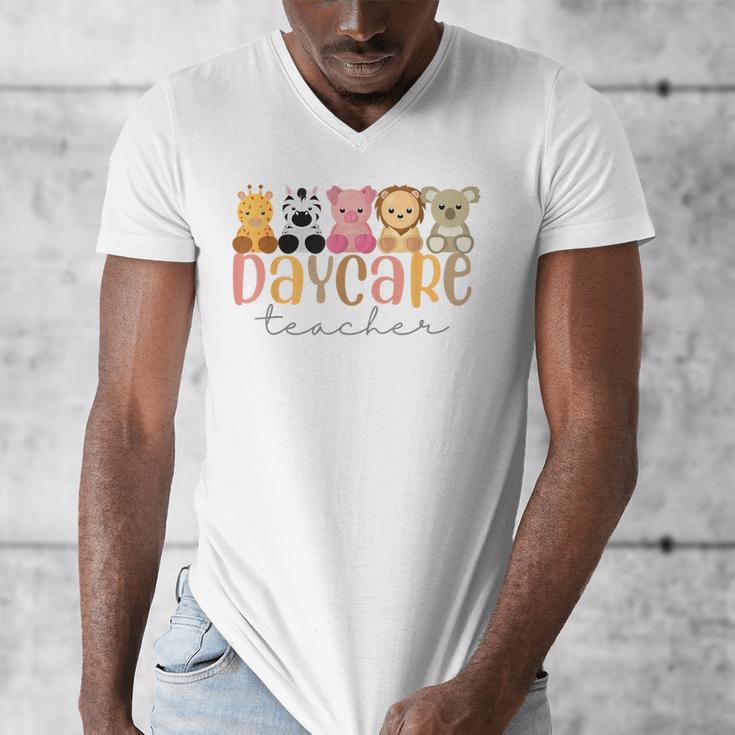 Daycare Teacher Animals Daycare Provider Back To School Men's V-Neck T-Shirt, funny design Daycare Teacher Animals Daycare Provider Back To School Men's V-Neck T-Shirt, funny design