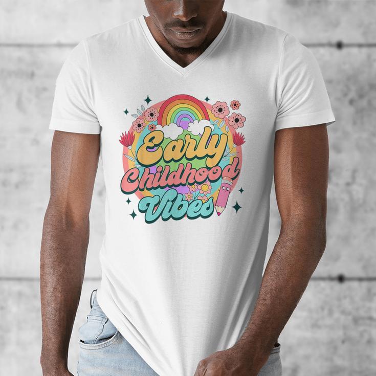Daycare Teacher Daycare Provider Early Childhood Vibes Men's V-Neck T-Shirt, funny design Daycare Teacher Daycare Provider Early Childhood Vibes Men's V-Neck T-Shirt, funny design