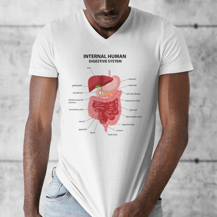 Digestive System Anatomy Anatomical Biology Teacher Men Women Men's V-Neck T-Shirt, funny design