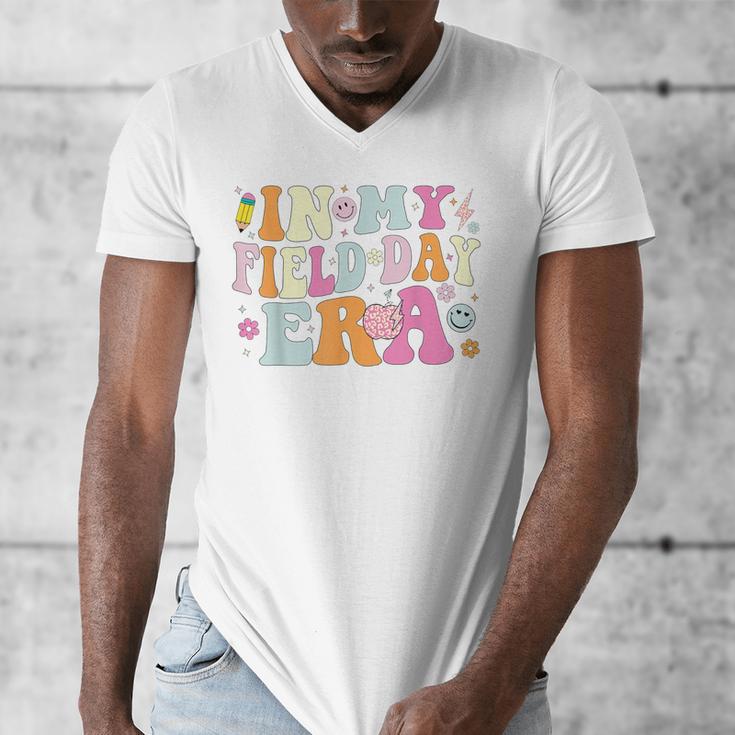 In My Field Day Era Teacher Kids Cute Groovy Field Day Men's V-Neck T-Shirt, Groovy Teacher Gifts, funny design In My Field Day Era Teacher Kids Cute Groovy Field Day Men's V-Neck T-Shirt, Groovy Teacher Gifts, funny design
