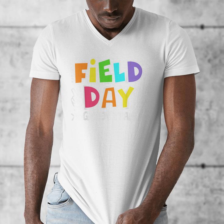 Field Day Green Team For Teacher Kids Field Day Games Men's V-Neck T-Shirt, funny design Field Day Green Team For Teacher Kids Field Day Games Men's V-Neck T-Shirt, funny design
