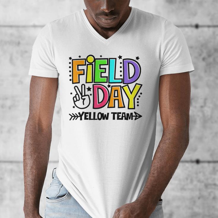 Field Day Yellow Team For Teacher Kids Field Day Games Men's V-Neck T-Shirt, funny design Field Day Yellow Team For Teacher Kids Field Day Games Men's V-Neck T-Shirt, funny design