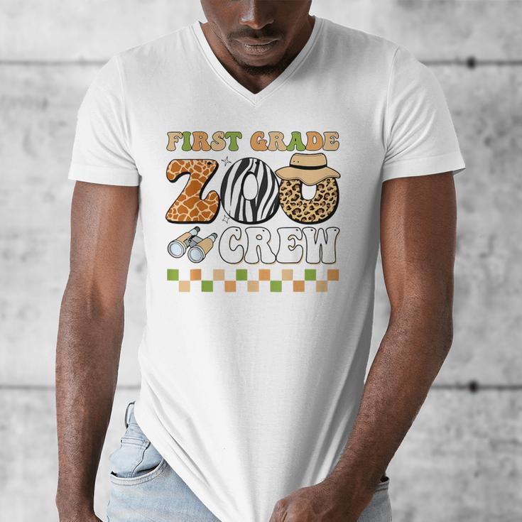 Field Zoo Trip Teacher First Grade Crew Back To School Men's V-Neck T-Shirt, First Grade Teacher Gifts, funny design Field Zoo Trip Teacher First Grade Crew Back To School Men's V-Neck T-Shirt, First Grade Teacher Gifts, funny design
