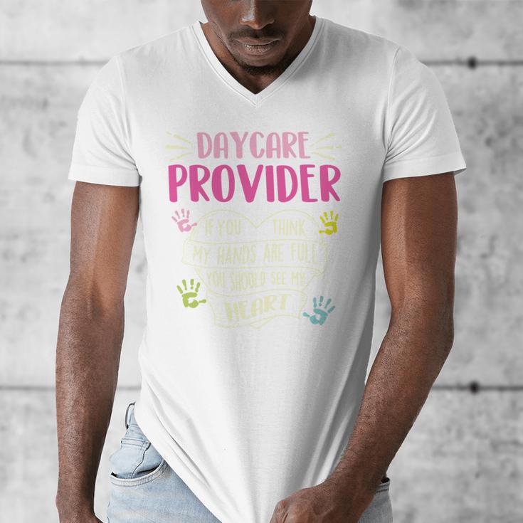 Full Heart Daycare Provider Nanny Au Pair Pre-K Teacher Men's V-Neck T-Shirt, funny design Full Heart Daycare Provider Nanny Au Pair Pre-K Teacher Men's V-Neck T-Shirt, funny design