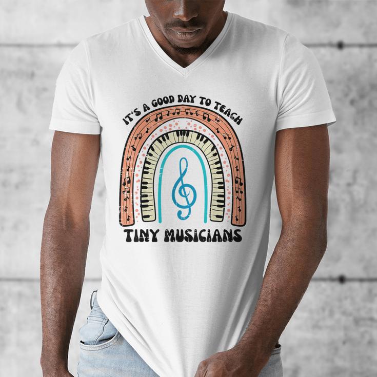 Good Day To Teach Tiny Musicians Piano Music Teacher Women Men's V-Neck T-Shirt, funny design