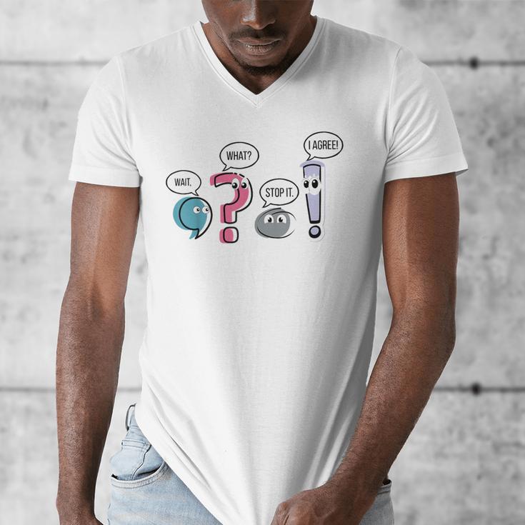 Grammar Teacher Punctuation English First Day Back To School Men's V-Neck T-Shirt, English Teacher Gifts, funny design Grammar Teacher Punctuation English First Day Back To School Men's V-Neck T-Shirt, English Teacher Gifts, funny design