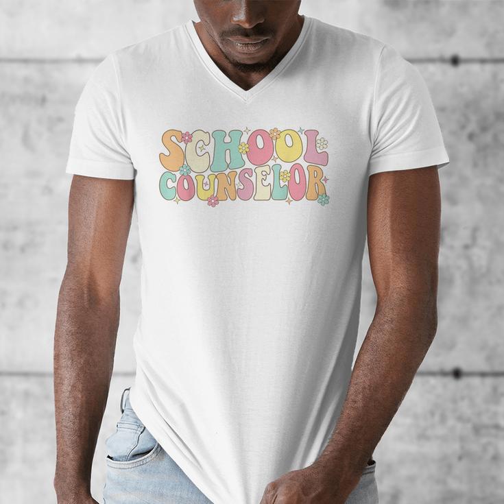 Groovy School Counselor Back To School Teacher Counseling Men's V-Neck T-Shirt, Groovy Teacher Gifts, funny design Groovy School Counselor Back To School Teacher Counseling Men's V-Neck T-Shirt, Groovy Teacher Gifts, funny design