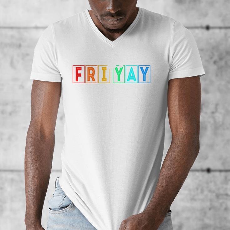 Happy Fri Yay Teacher Friday Men's V-Neck T-Shirt, funny design Happy Fri Yay Teacher Friday Men's V-Neck T-Shirt, funny design