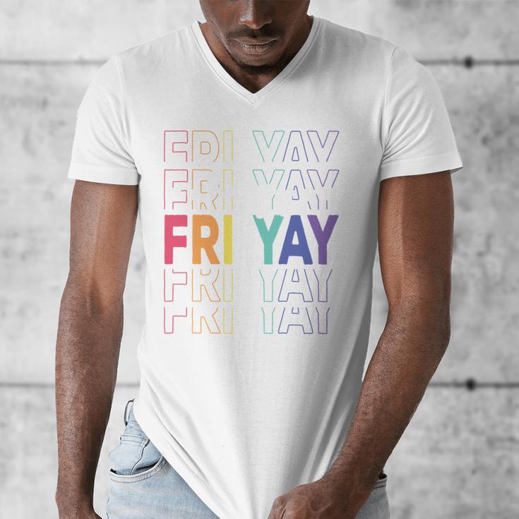 Happy Fri Yay Teacher Friday Saying Men's V-Neck T-Shirt, funny design Happy Fri Yay Teacher Friday Saying Men's V-Neck T-Shirt, funny design