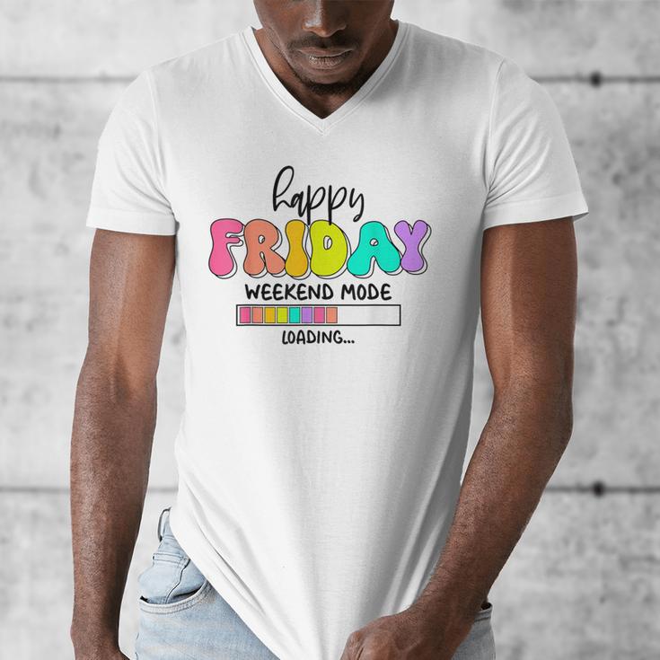 Happy Friyay Teacher School Friday Weekend Vibes Men's V-Neck T-Shirt, funny design Happy Friyay Teacher School Friday Weekend Vibes Men's V-Neck T-Shirt, funny design