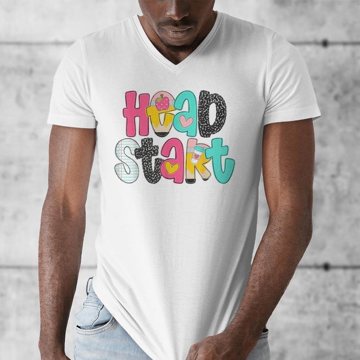 Head Start Team Homeschool Teacher Headstart Back To School Men's V-Neck T-Shirt, funny design Head Start Team Homeschool Teacher Headstart Back To School Men's V-Neck T-Shirt, funny design