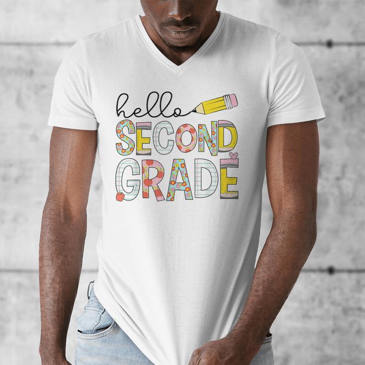 Hello Second Grade Team 2nd Grade Back To School Teacher Kid Men's V-Neck T-Shirt, 2nd Grade Teacher Gifts, funny design Hello Second Grade Team 2nd Grade Back To School Teacher Kid Men's V-Neck T-Shirt, 2nd Grade Teacher Gifts, funny design