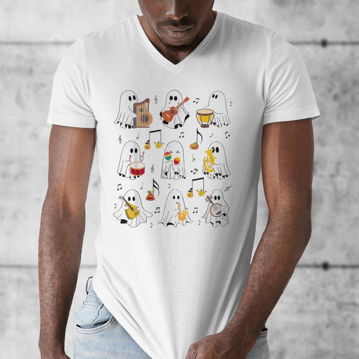 It's A Bootiful Day To Make Music Ghost Teacher Men's V-Neck T-Shirt, funny design It's A Bootiful Day To Make Music Ghost Teacher Men's V-Neck T-Shirt, funny design