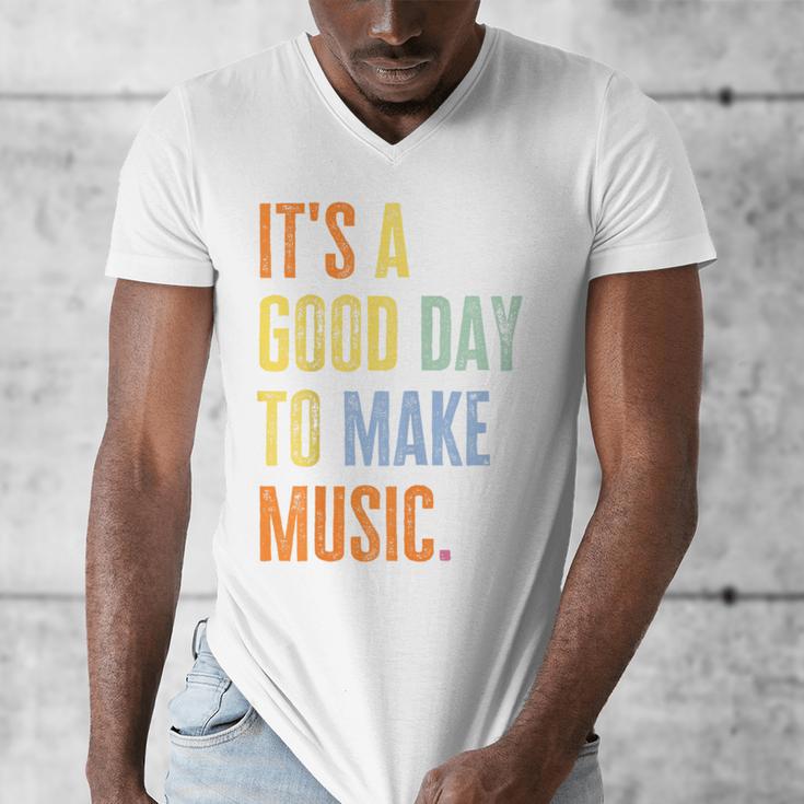 It's A Good Day To Make Music Music Lover Teacher Men's V-Neck T-Shirt, funny design