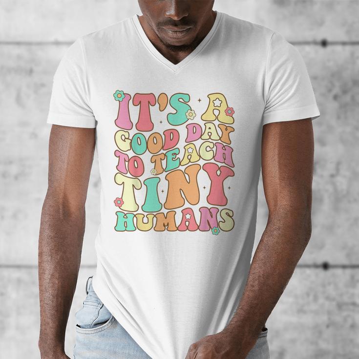 It's A Good Day To Teach Tiny Humans Teacher Teaching Men's V-Neck T-Shirt, funny design It's A Good Day To Teach Tiny Humans Teacher Teaching Men's V-Neck T-Shirt, funny design