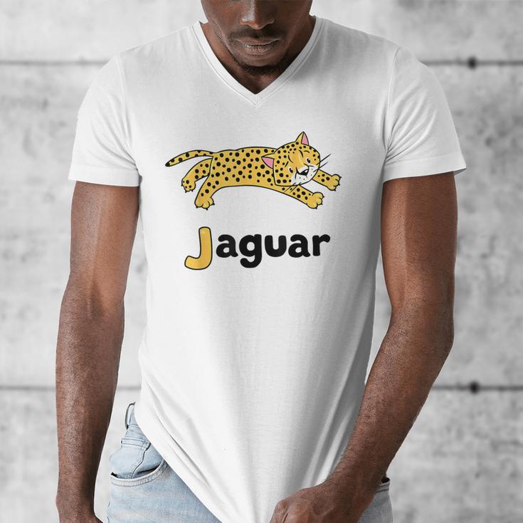 J Is For Jaguar ABC Alphabet T-Shirt For Teachers Students Men's V-Neck T-Shirt, funny design J Is For Jaguar ABC Alphabet T-Shirt For Teachers Students Men's V-Neck T-Shirt, funny design