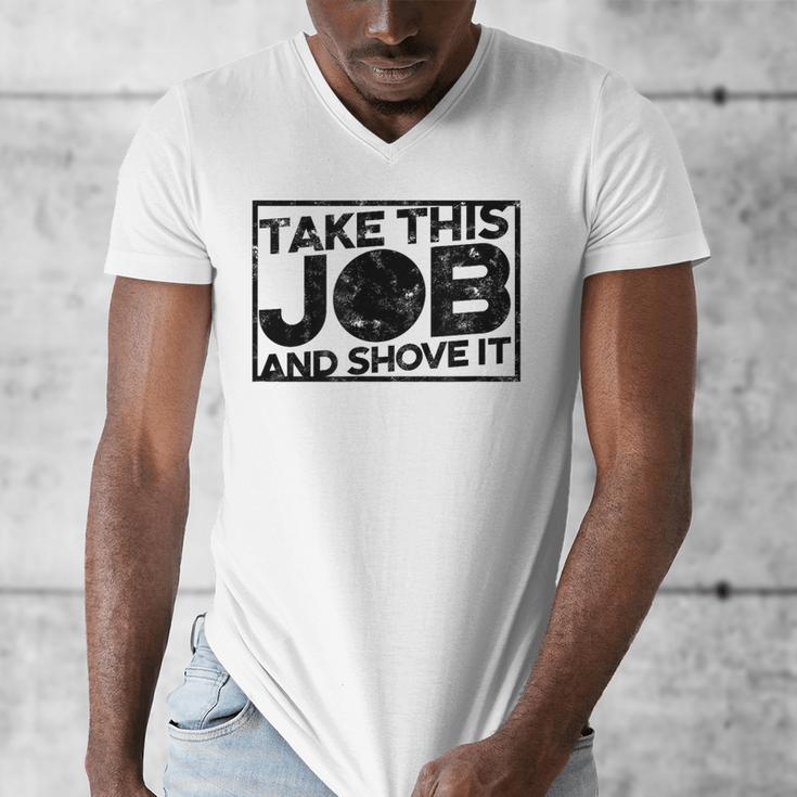 Take This Job And Shove It Teacher And Technician Work For Men Women Men's V-Neck T-Shirt, funny design Take This Job And Shove It Teacher And Technician Work For Men Women Men's V-Neck T-Shirt, funny design