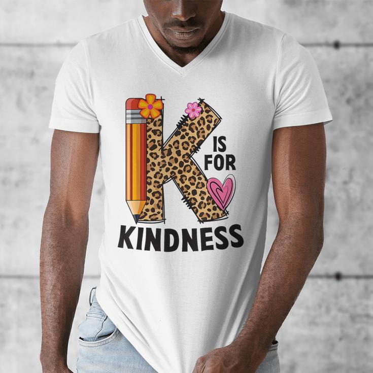 K Is For Kindness Unity Day Teacher Kids Men's V-Neck T-Shirt, funny design K Is For Kindness Unity Day Teacher Kids Men's V-Neck T-Shirt, funny design