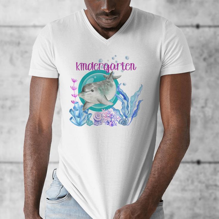Kindergarten Teacher Dolphin Ocean Life Teaching Team Spirit Men's V-Neck T-Shirt, funny design Kindergarten Teacher Dolphin Ocean Life Teaching Team Spirit Men's V-Neck T-Shirt, funny design
