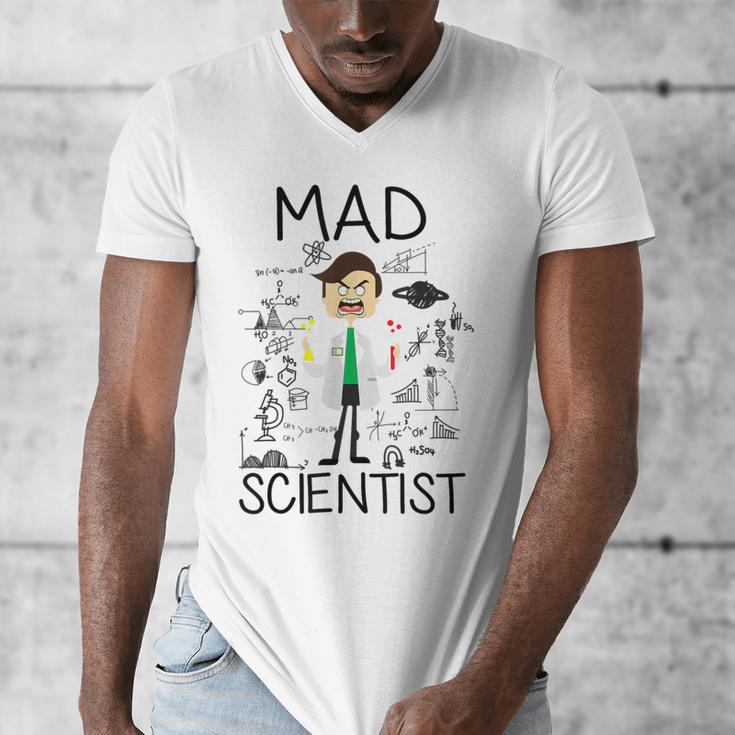 Mad Scientist Shirt Kids Boys Youth Science Teacher Men's V-Neck T-Shirt, Science Teacher Gifts, funny design