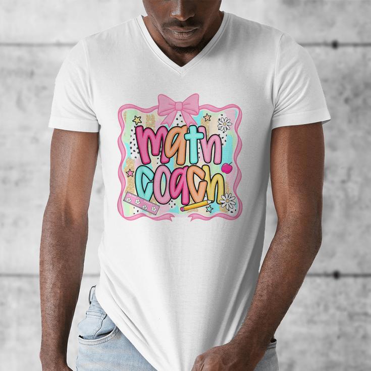 Math Coach Back To School Math Teacher Men's V-Neck T-Shirt, funny design Math Coach Back To School Math Teacher Men's V-Neck T-Shirt, funny design