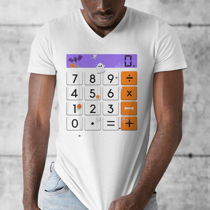 Math Teacher Halloween Costume Calculator Math Pun Men's V-Neck T-Shirt, funny design Math Teacher Halloween Costume Calculator Math Pun Men's V-Neck T-Shirt, funny design