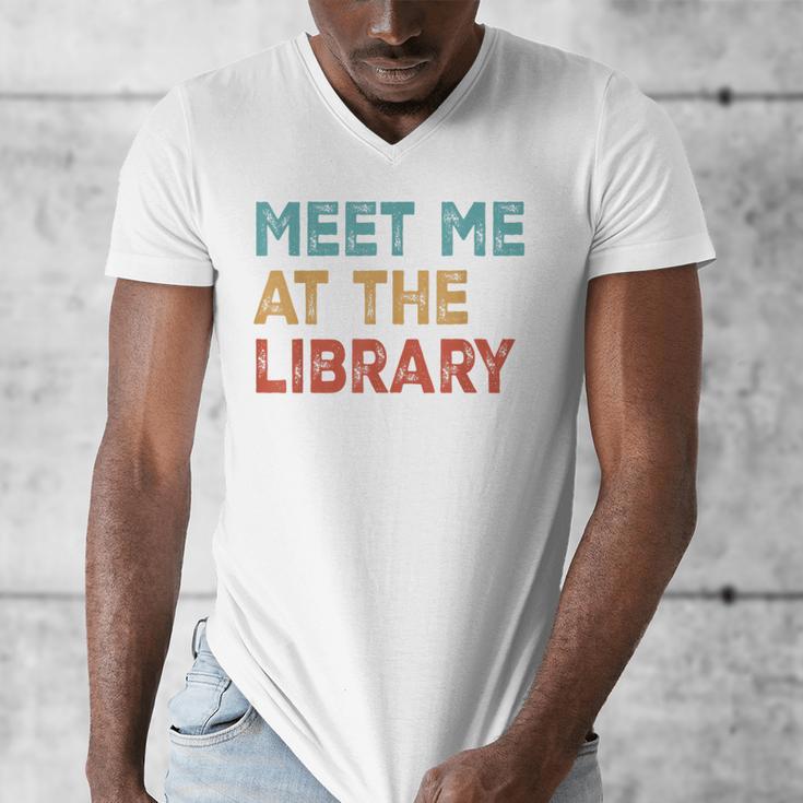 Meet Me At The Library For Teachers And School Librarians Men's V-Neck T-Shirt, funny design Meet Me At The Library For Teachers And School Librarians Men's V-Neck T-Shirt, funny design