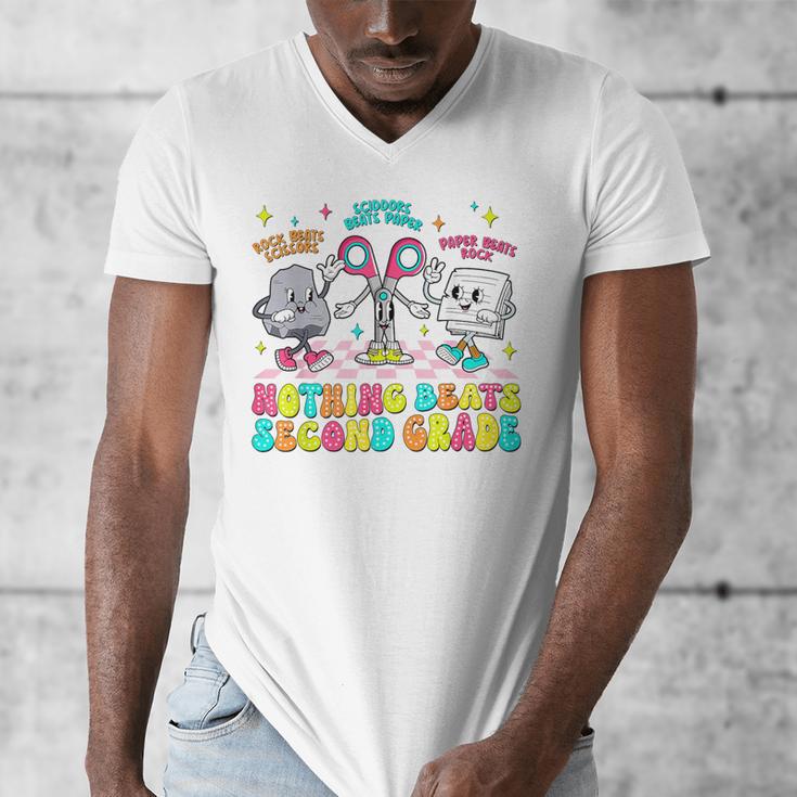 Nothing Beats 2nd Second Grade Back To School Teacher Kids Men's V-Neck T-Shirt, 2nd Grade Teacher Gifts, funny design Nothing Beats 2nd Second Grade Back To School Teacher Kids Men's V-Neck T-Shirt, 2nd Grade Teacher Gifts, funny design