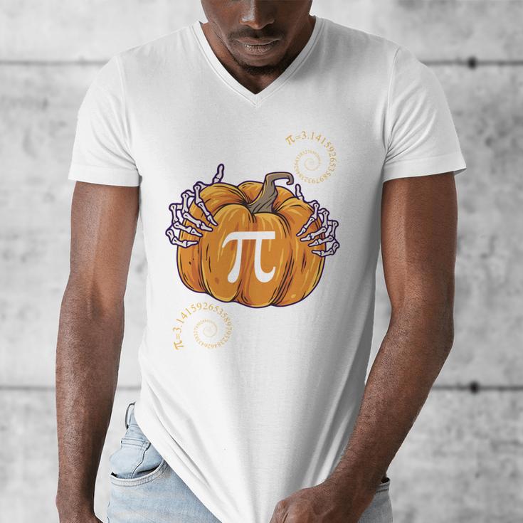 Pi Day Pumpkin Pi Math Teacher Halloween Costume Men's V-Neck T-Shirt, funny design Pi Day Pumpkin Pi Math Teacher Halloween Costume Men's V-Neck T-Shirt, funny design
