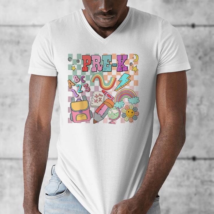 Pre K Back To School Teacher Student Men Women Kids Men's V-Neck T-Shirt, funny design Pre K Back To School Teacher Student Men Women Kids Men's V-Neck T-Shirt, funny design