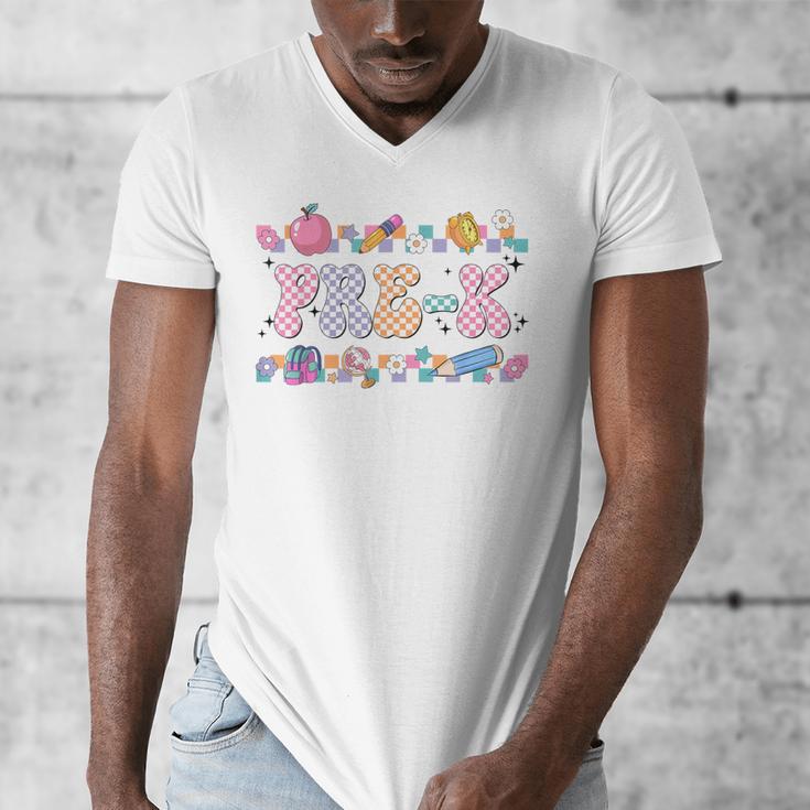 Pre-K Back To School Teachers Kids 1st Day Of School Men's V-Neck T-Shirt, funny design Pre-K Back To School Teachers Kids 1st Day Of School Men's V-Neck T-Shirt, funny design