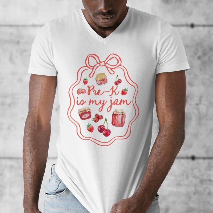 Preschool Pre-K Is My Jam Strawberry Girl Teacher Kids Men's V-Neck T-Shirt, funny design Preschool Pre-K Is My Jam Strawberry Girl Teacher Kids Men's V-Neck T-Shirt, funny design