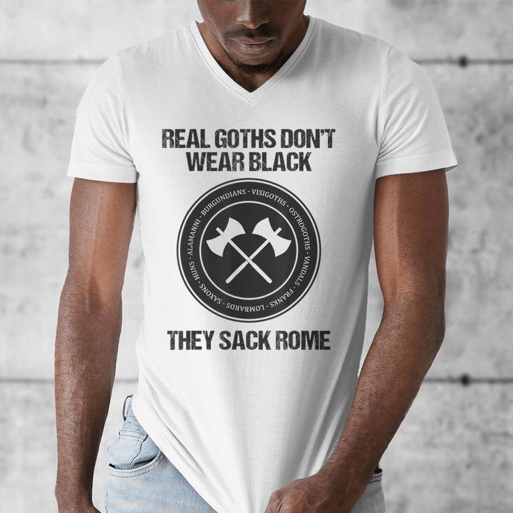 Real Goths Sack Rome History Teacher Men's V-Neck T-Shirt, History Teacher Gifts, funny design Real Goths Sack Rome History Teacher Men's V-Neck T-Shirt, History Teacher Gifts, funny design