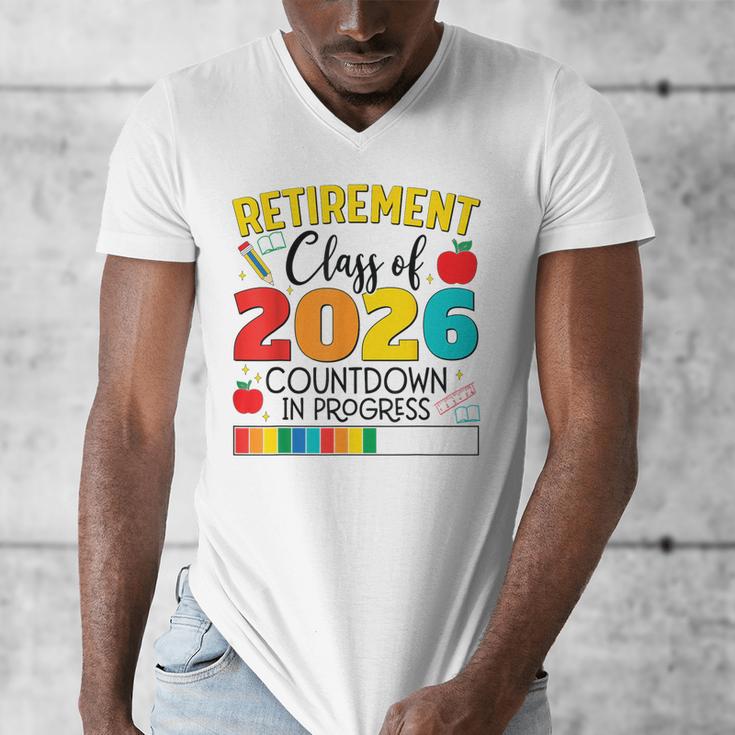 Retirement Class Of 2026 Countdown In Progress Teacher Men's V-Neck T-Shirt, funny design Retirement Class Of 2026 Countdown In Progress Teacher Men's V-Neck T-Shirt, funny design