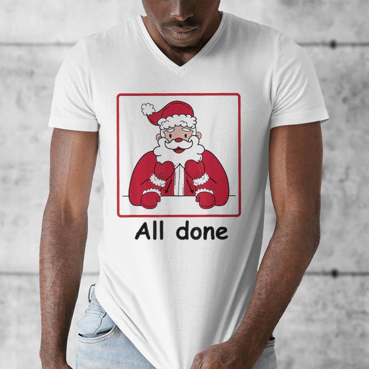 Retro All Done Christmas Special Ed Teacher Team Santa Women Men's V-Neck T-Shirt, funny design Retro All Done Christmas Special Ed Teacher Team Santa Women Men's V-Neck T-Shirt, funny design