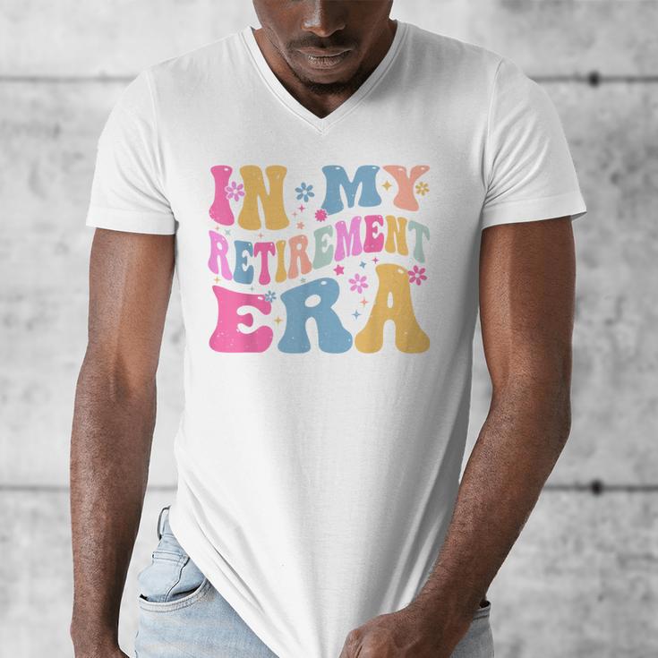 Retro Groovy Retirement Era Retired Teacher Men's V-Neck T-Shirt, Groovy Teacher Gifts, funny design Retro Groovy Retirement Era Retired Teacher Men's V-Neck T-Shirt, Groovy Teacher Gifts, funny design