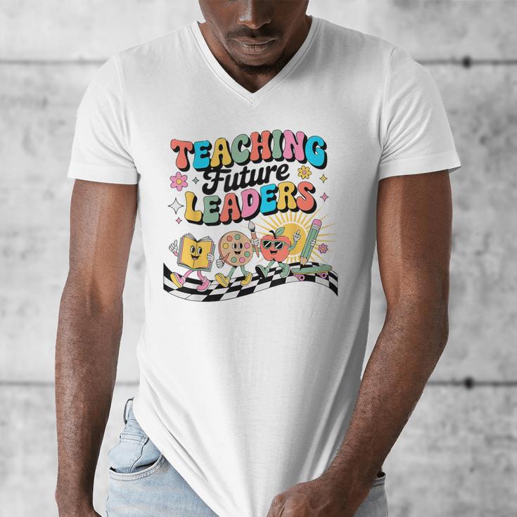 Retro Teaching Future Leaders Groovy Teacher Back To School Men's V-Neck T-Shirt, Future Teacher Gifts, Groovy Teacher Gifts, funny design Retro Teaching Future Leaders Groovy Teacher Back To School Men's V-Neck T-Shirt, Future Teacher Gifts, Groovy Teacher Gifts, funny design