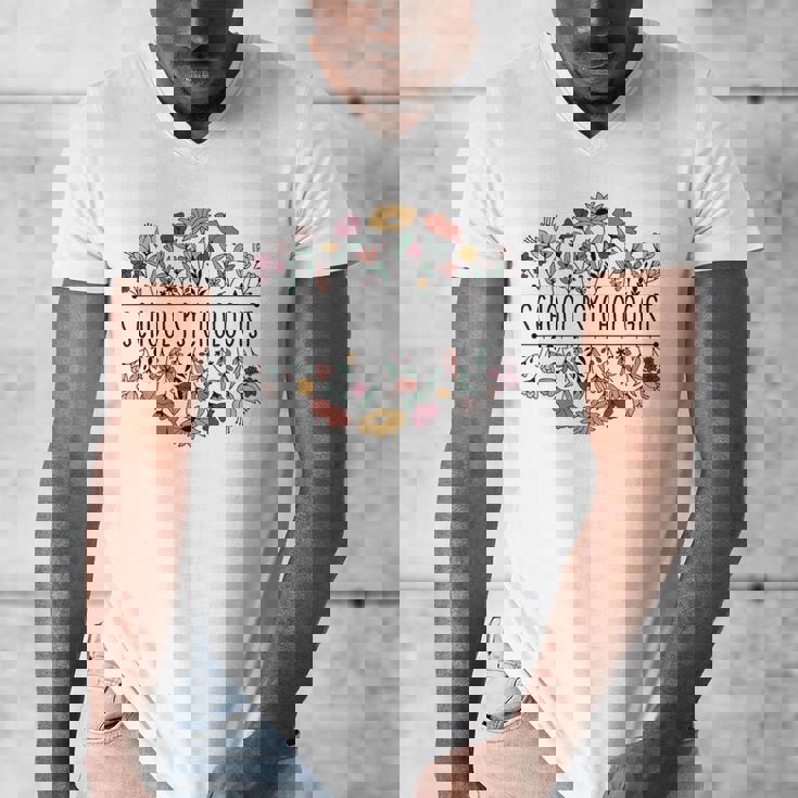 School Psychologist Psychology Teacher Appreciation Men&#x27;s V-Neck T-Shirt, funny design