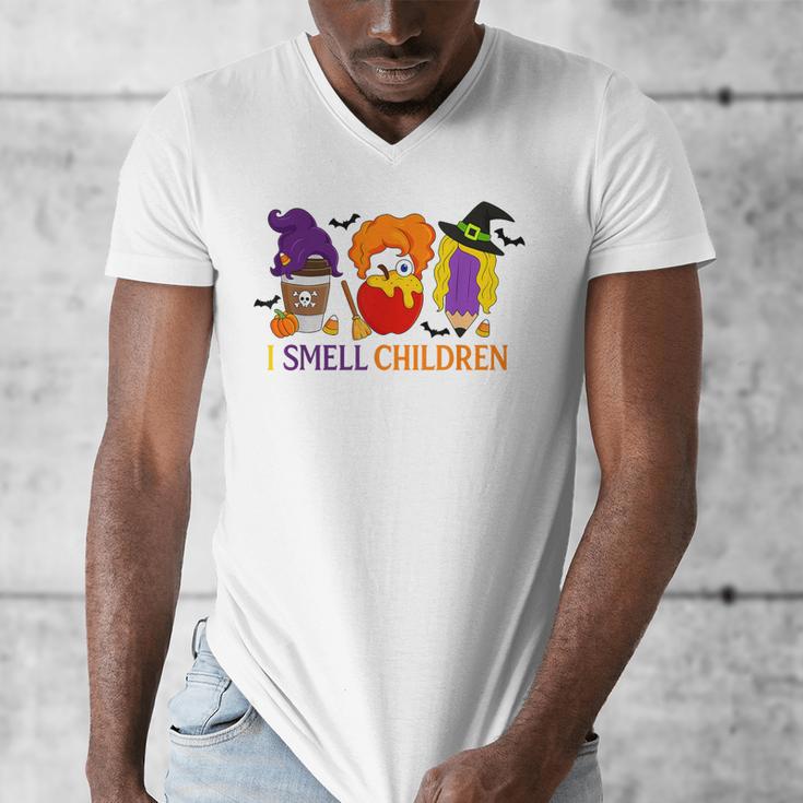 I Smell Children Witch Teacher Halloween Trick Or Teach Men's V-Neck T-Shirt, funny design I Smell Children Witch Teacher Halloween Trick Or Teach Men's V-Neck T-Shirt, funny design