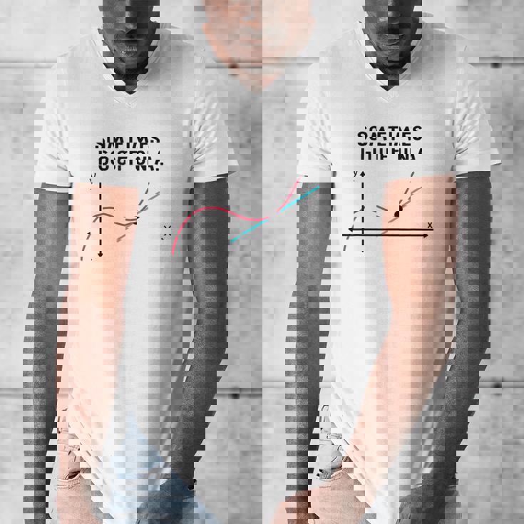 Sometimes I Go Off On a Tangent Math Teacher T Shirts Men Women Girls Kids Men&#x27;s V-Neck T-Shirt, funny design