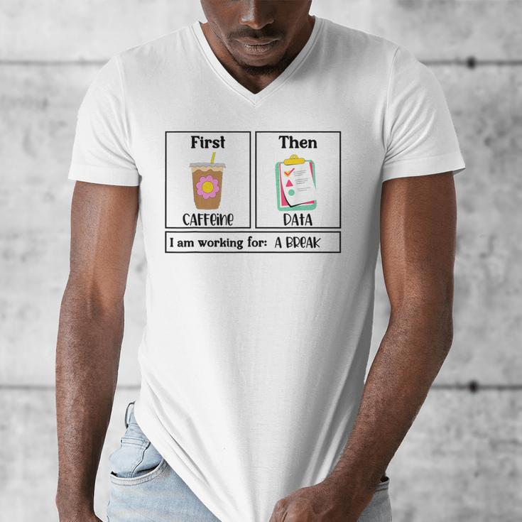 Special Education Teacher First Then Visual I Am Working For Men Women Girls Kids Men's V-Neck T-Shirt, funny design Special Education Teacher First Then Visual I Am Working For Men Women Girls Kids Men's V-Neck T-Shirt, funny design