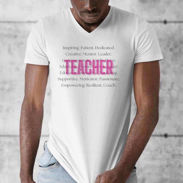 TEACH Inspirational Teacher Comfortable & Stylish T-Shirt Men's V-Neck T-Shirt, funny design