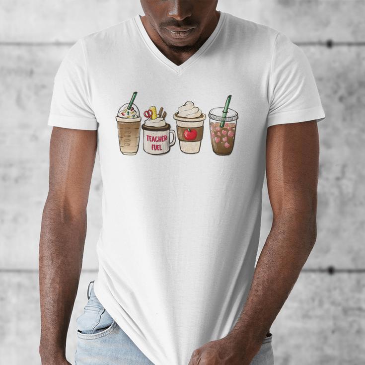 Teacher Fuel Coffee Teacher Mug Latte Iced Coffee Fall Men's V-Neck T-Shirt, funny design Teacher Fuel Coffee Teacher Mug Latte Iced Coffee Fall Men's V-Neck T-Shirt, funny design